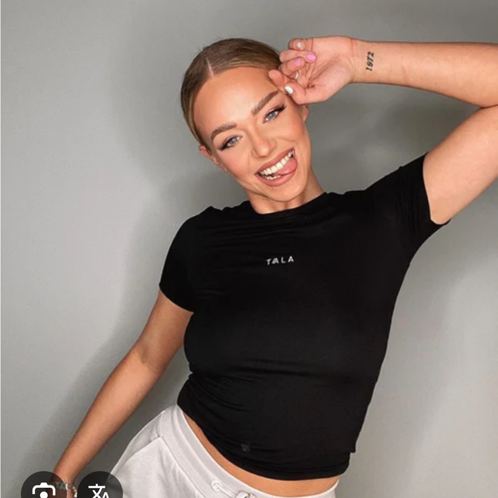 TALA Zae cropped Black Top